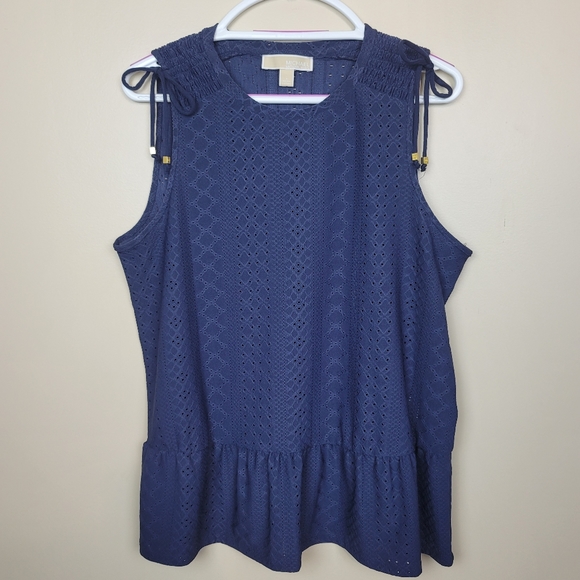 MICHAEL Michael Kors Tops - NWOT Michael Michael Kors Navy Eyelet Top